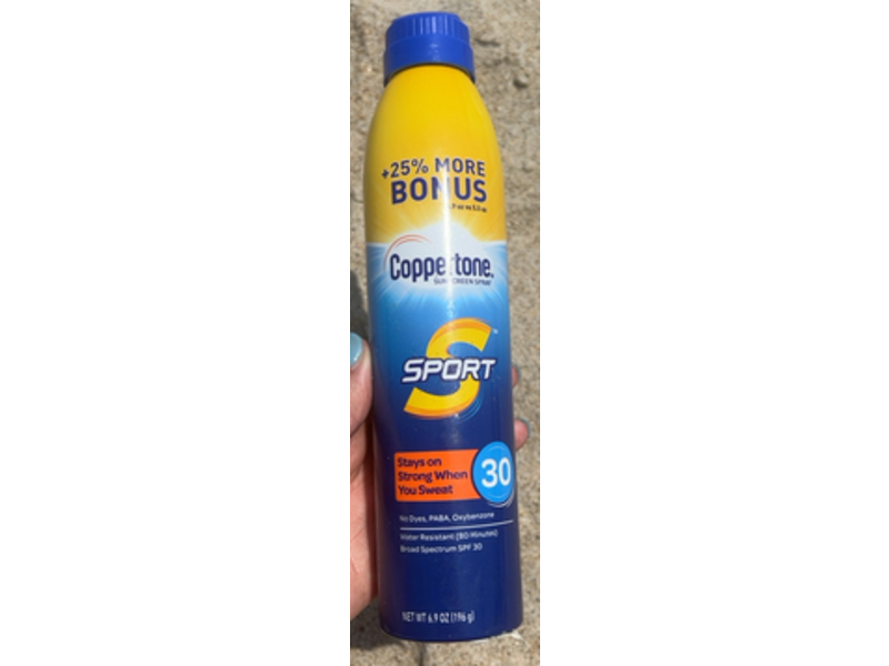 Coppertone Sport Sunscreen Spray, SPF 30, 6.9 oz/196 g