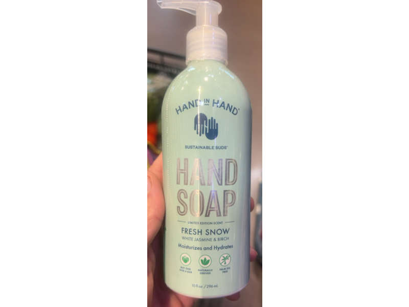 Hand In Hand Liquid Hand Soap, Fresh Snow, 10 fl oz/296 mL
