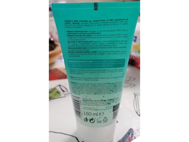 Elmiplant Skin Control Gel Exfoliant, 150 mL