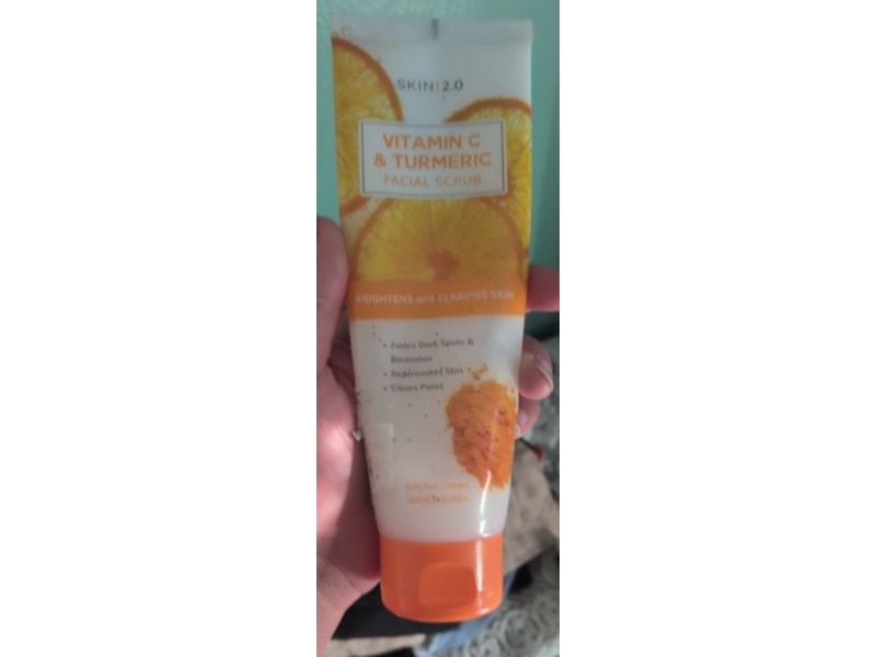 Skin 2.0 Face Scrub, Vitamin C & Turmeric, 6.76 fl oz/200 mL