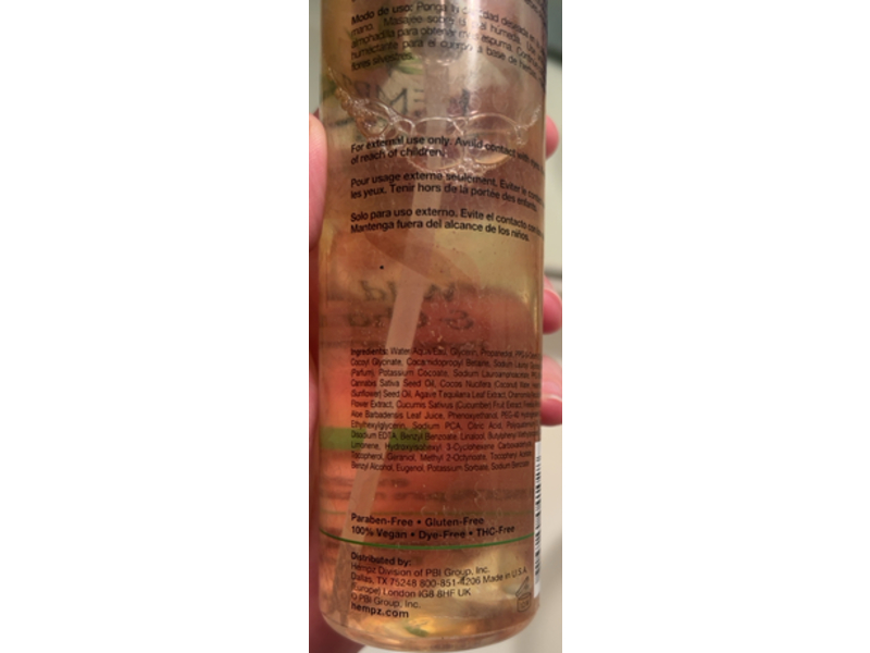 Hempz Pure Herbal Foaming Body Wash, Wild Flowers & Chamomile, 8.5 fl oz/250 mL