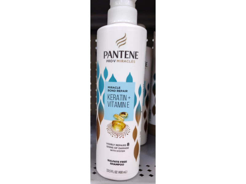 Pantene Pro-v Miracles Bond Repair Shampoo, Keratin + Vitamin E, 13.5 fl oz/400 mL