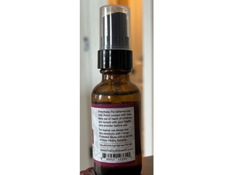 Vitality Extracts Pure Essential Oil Blend, Frank+ Helichrysum, 1.01 fl oz/30 mL
