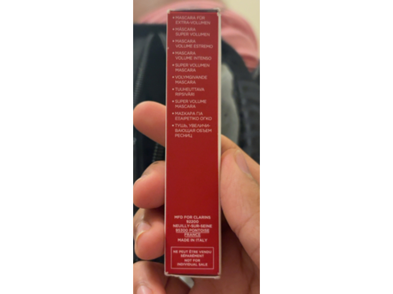 Clarins Super Volume Mascara, 01 Black, 3 mL