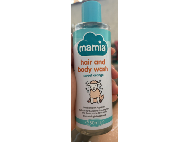 Mamia Baby Hair & Body Wash, Sweet Orange, 250 mL