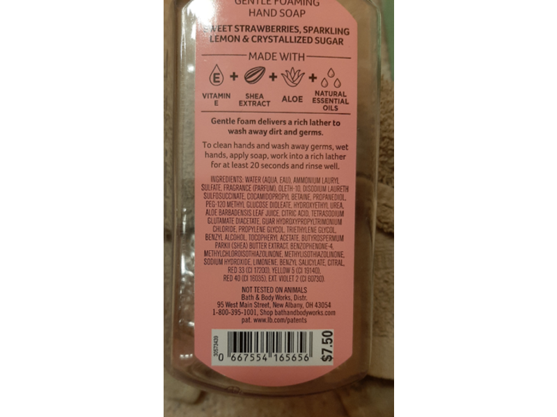 Bath & Body Works Bee Positive Gentle Foaming Hand Soap, Strawberry Lemon, 8.75 fl oz/259 mL