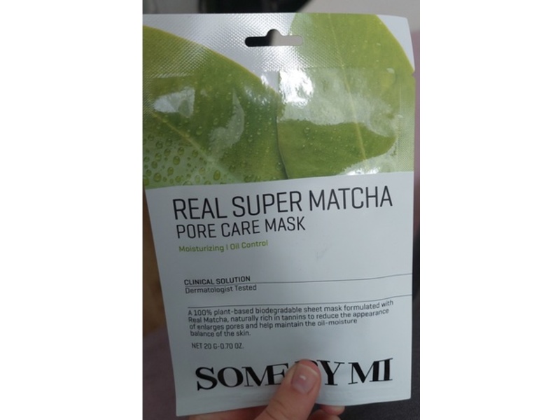 Somebymi Real Super Matcha Pore Care Mask, 0.70 oz/20 g