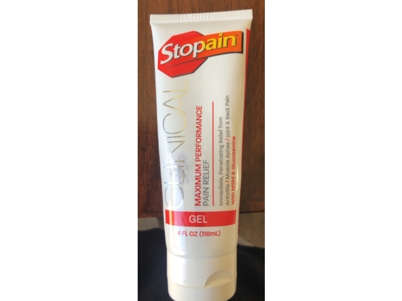 Stopain Clinical Pain Relief Gel, 4 fl oz/118 mL