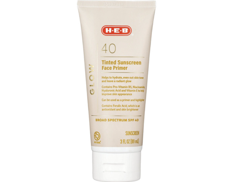 H-E-B Tinted Sunscreen Face Primer, SPF 40, 3 fl oz/89 mL