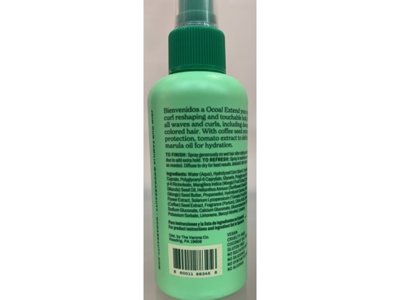 OCOA Curl Refresh Spray, 6 fl oz/150 mL