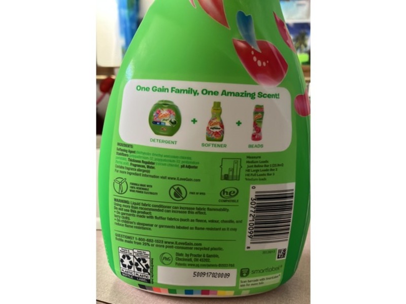 Gain Laundry Liquid Fabric Softener, Spring Daydream, 48 Loads, 35 fl oz/1.05 L