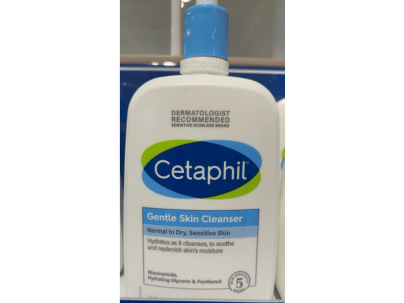 Cetaphil Gentle Skin Cleanser, Normal to Dry, Sensitive Skin, 1 L