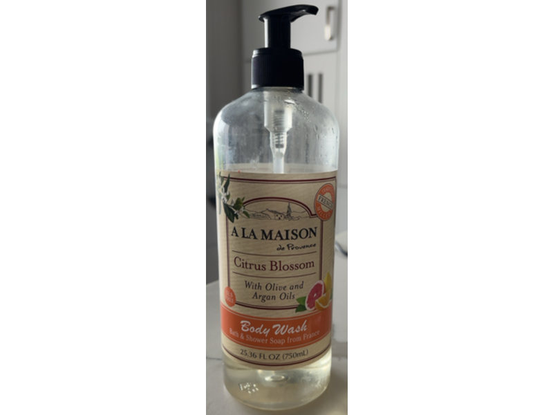 A La Maison Citrus Blossom BodyWash, Olive& Argan Oils, 25.36 fl oz/750 mL