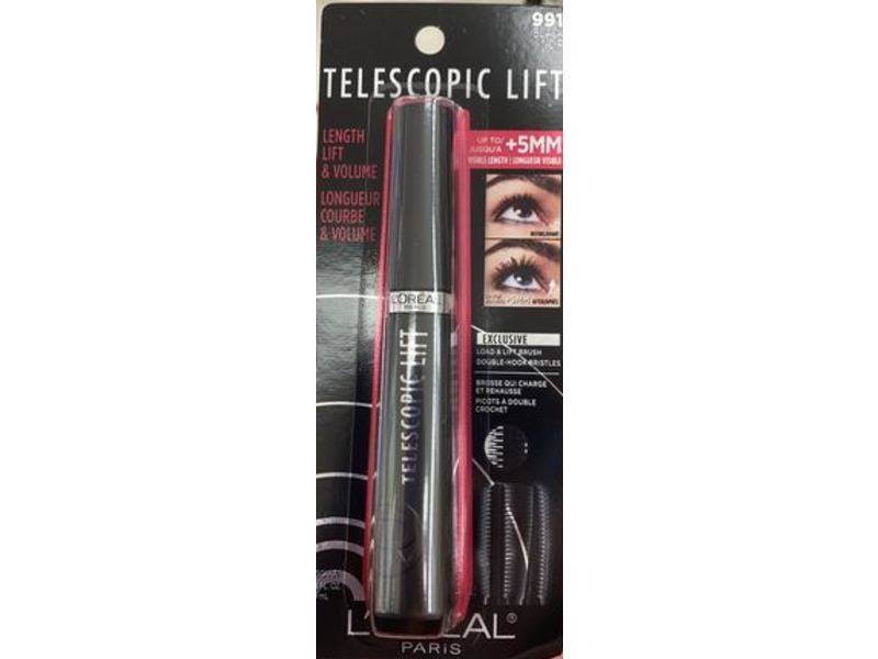 L'Oreal Paris Telescopic Lift Washable Mascara, Black, 0.33 fl oz