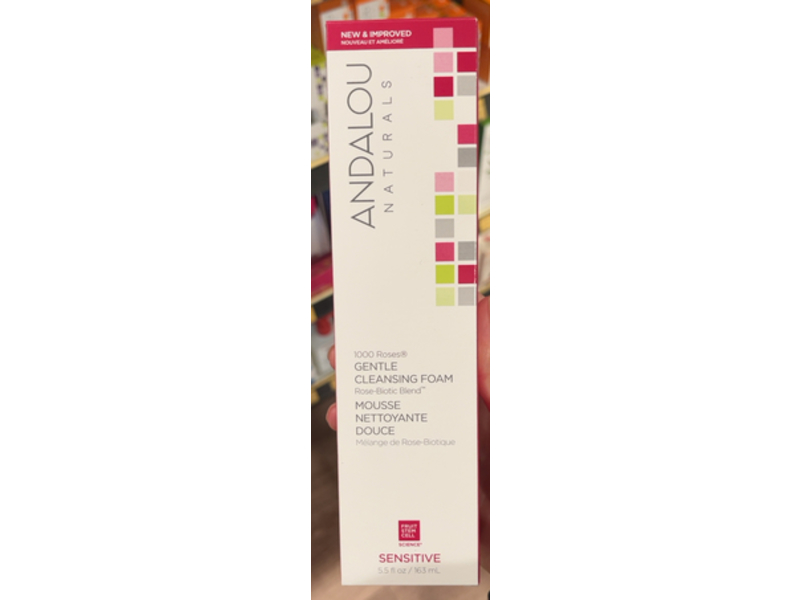 Andalou Naturals Gentle Cleansing Foam, 1000 Roses, 5.5 fl oz/163 mL