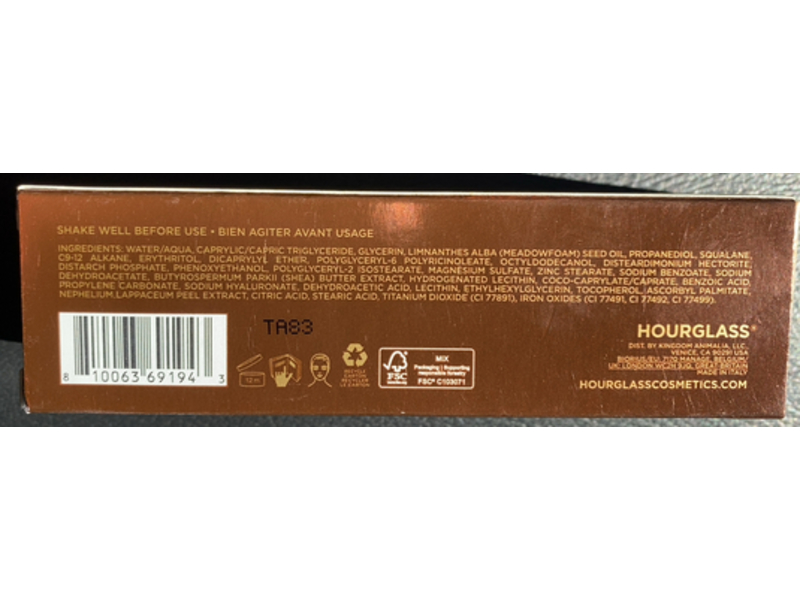 Hourglass Veil Hydrating Skin Tint Foundation, Shade 7, 1.1 fl oz/35 mL