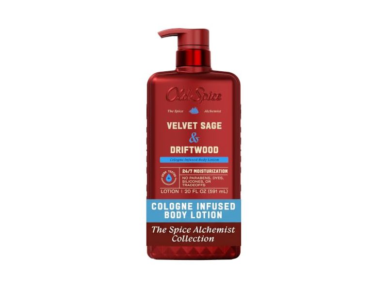 Old Spice Cologne Infused Body Lotion, Velvet Sage & Driftwood, 20 fl oz/591 mL