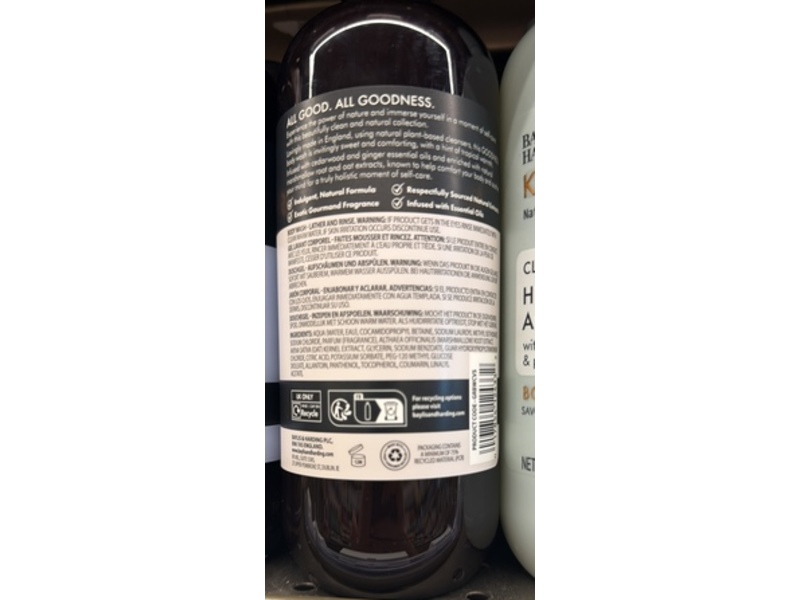 Baylis & Harding Goodness Natural Body Wash, Coconut, Vanilla & Shea, 16.9 fl oz/500 mL