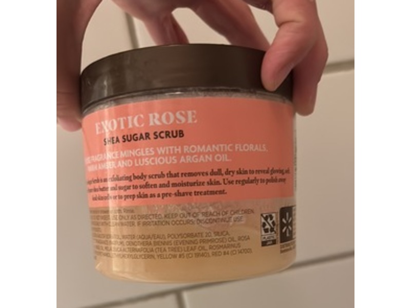 Equate Shea Sugar Scrub, Exotic Rose, 18 oz/510 g