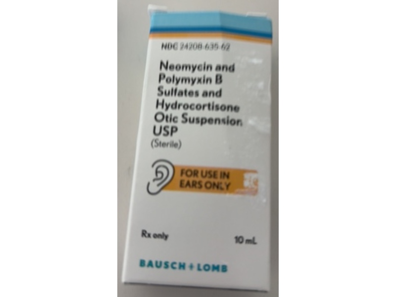 Neomycin & Polymyxin B Sulfates and Hydrocortisone Otic Suspension, 10 mL, Bausch + Lomb (RX)