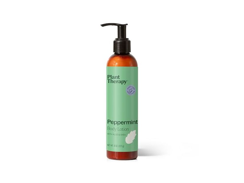 Plant Therapy Body Lotion, Peppermint, Aloe & Shea, 8 oz/227 g