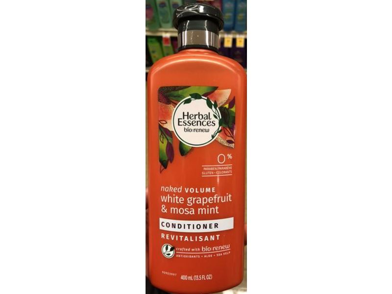 Herbal Essences Naked Volume Conditioner, White Grapefruit & Mosa Mint, 13.5 fl oz/400 mL, Pack Of 2