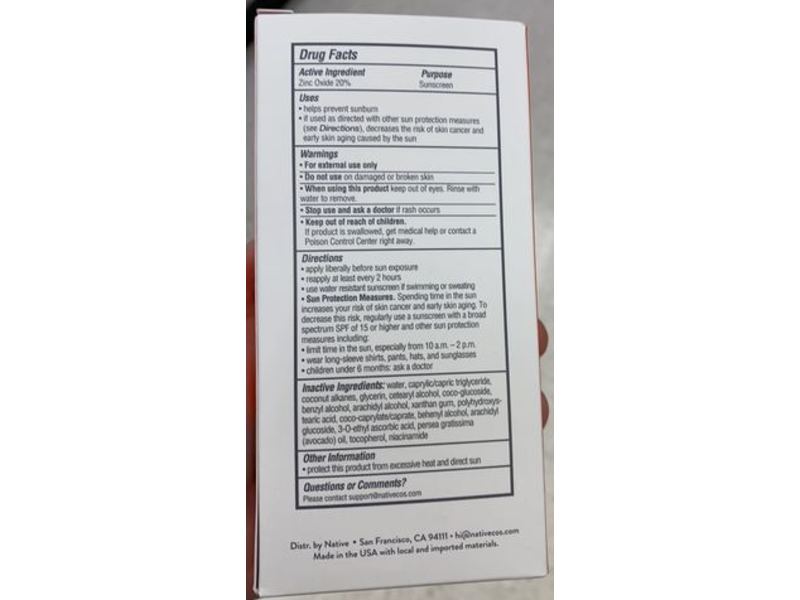 Native Brightening Facial Moisturizer, Vitamin C & Vitamin B3, SPF 30, 1.7 fl oz/50 mL