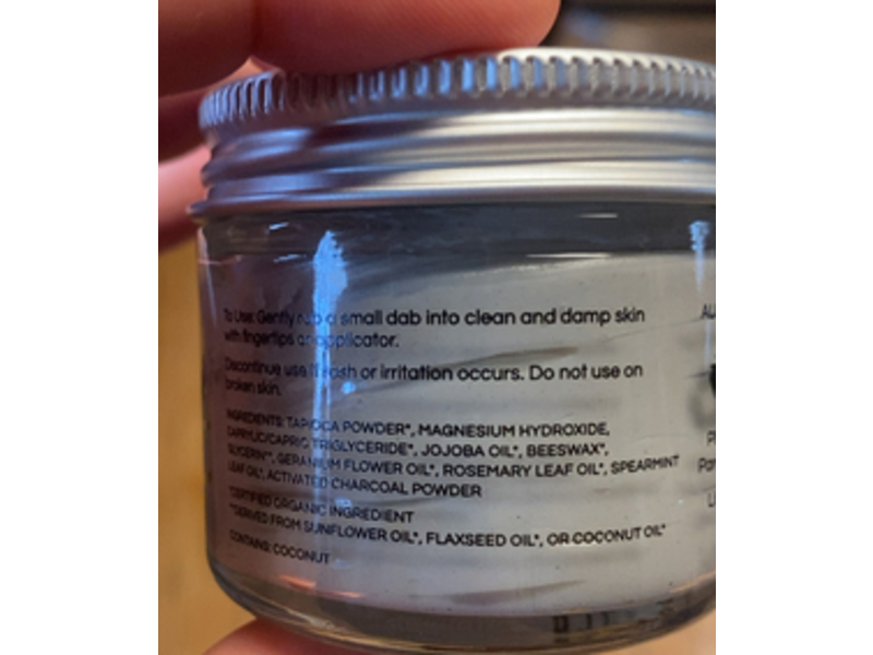 Little Seed Farm Deodorant Cream, Activated Charcoal, 2.4 oz/68 g