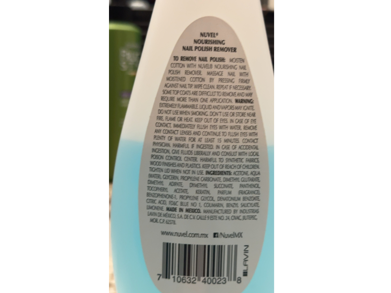 Nuvel Nourishing Nail Polish Remover, Vitamin E, 10 fl oz/295 mL
