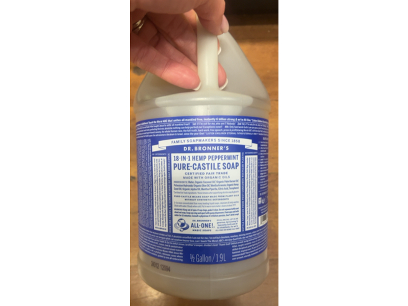 Dr Bronner's Pure-Castile Soap, Hemp Peppermint, 1.9 L