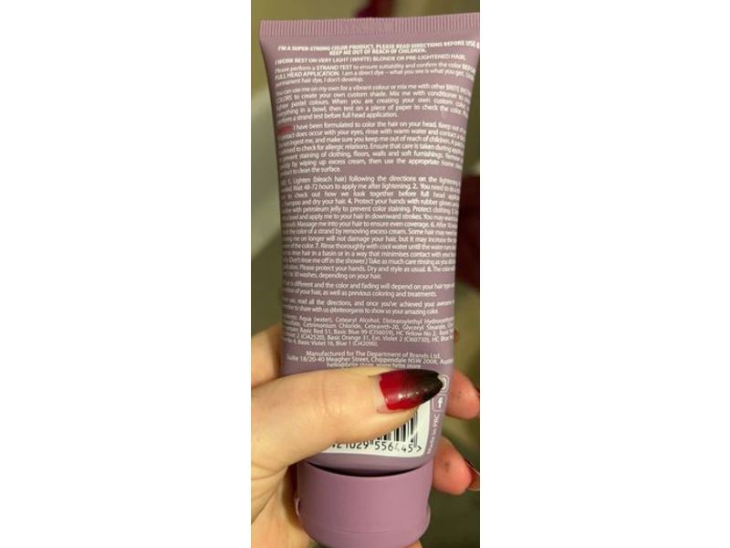 Brite Instant Color Moisturizing Semi Permanent Hair Color, Purple, 3.38 fl oz/100 mL