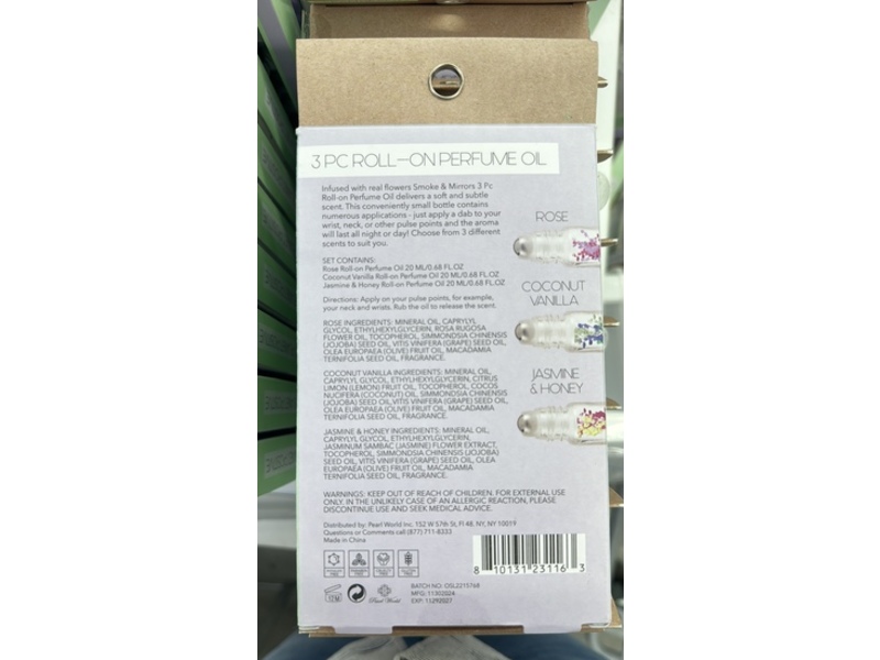 Smoke & Mirrors Roll-On Perfume Oil, 20 mL, 3 Count