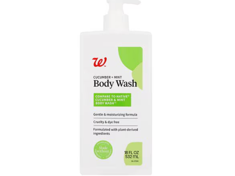 Walgreens Body Wash, Cucumber + Mint, 18 fl oz/532 mL