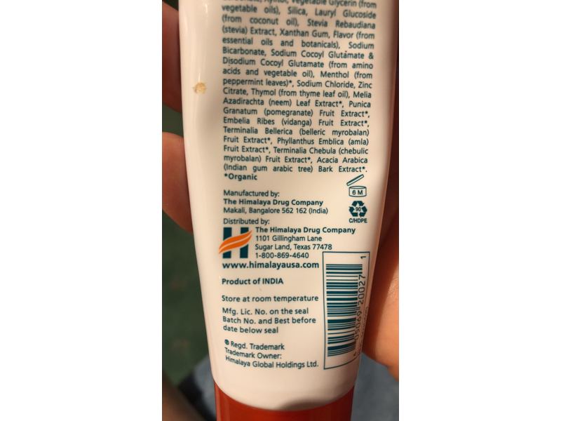 Himalaya Botanique Complete Care Toothpaste, Simply Spearmint, 5.29 oz/150 g