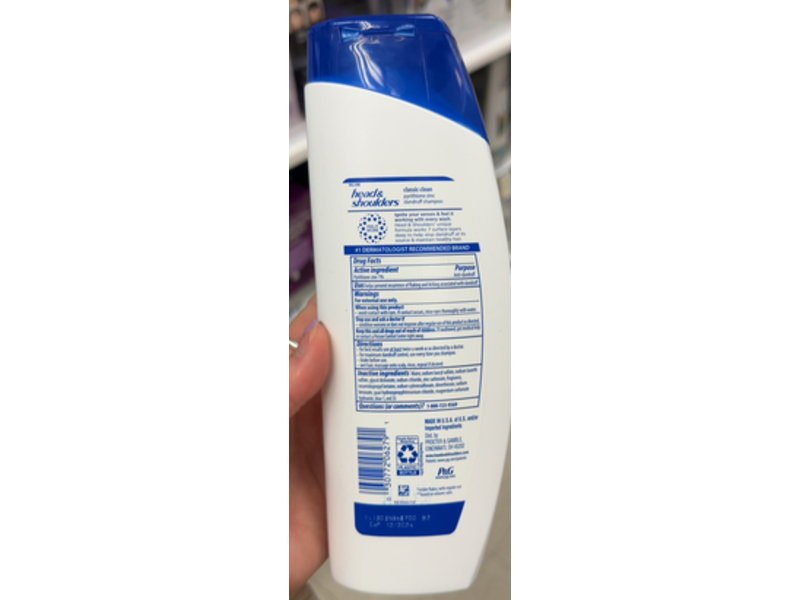Head & Shoulders Dandruff Shampoo, Classic Clean, 12.5 fl oz/370 mL