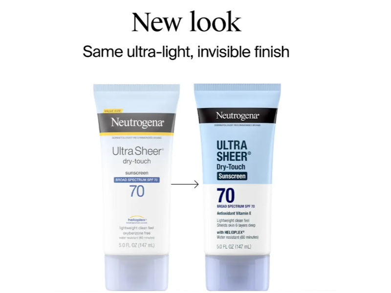 Neutrogena Ultra Sheer Dry-Touch Sunscreen Lotion, SPF 70, 5 fl oz/147 mL