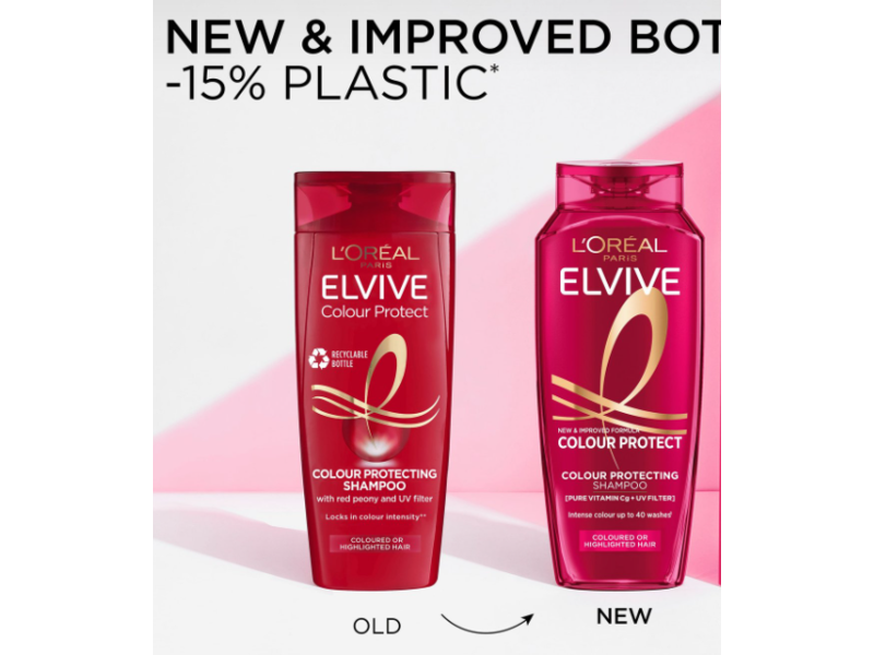 L'Oreal Paris Elvive Color Protecting Shampoo, UV Filter & Red Peony, 700 mL
