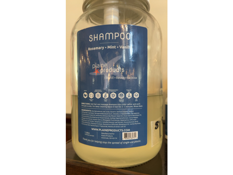 Plaine Products Shampoo, Rosemary Mint Vanilla, 128 fl oz