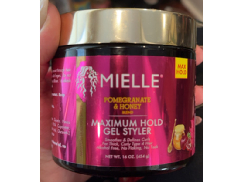 Mielle Maximum Hold Gel Styler, Pomegranate & Honey Blend, 16 oz/454 g
