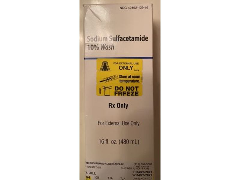 Sodium Sulfacetamide 10% Wash, 480 mL, Acella Pharmaceuticals (RX)