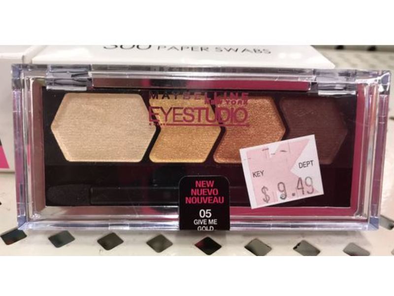 Maybelline New York Eye Studio Color Plush Silk Eyeshadow, Give Me Gold 05, 0.09 oz/2.5 g
