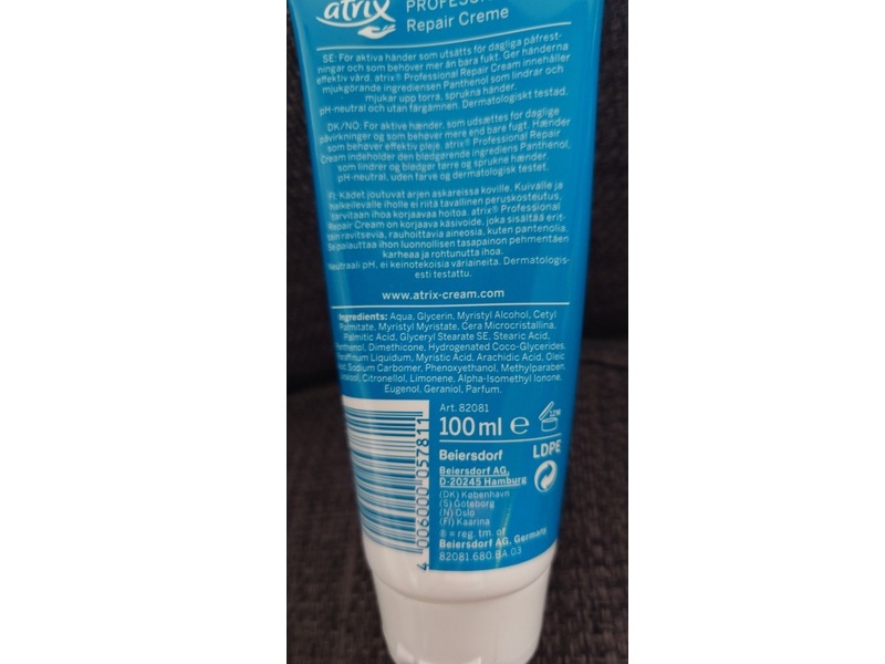 Atrix Professional Repair Creme, Vitamin B5, 100 mL