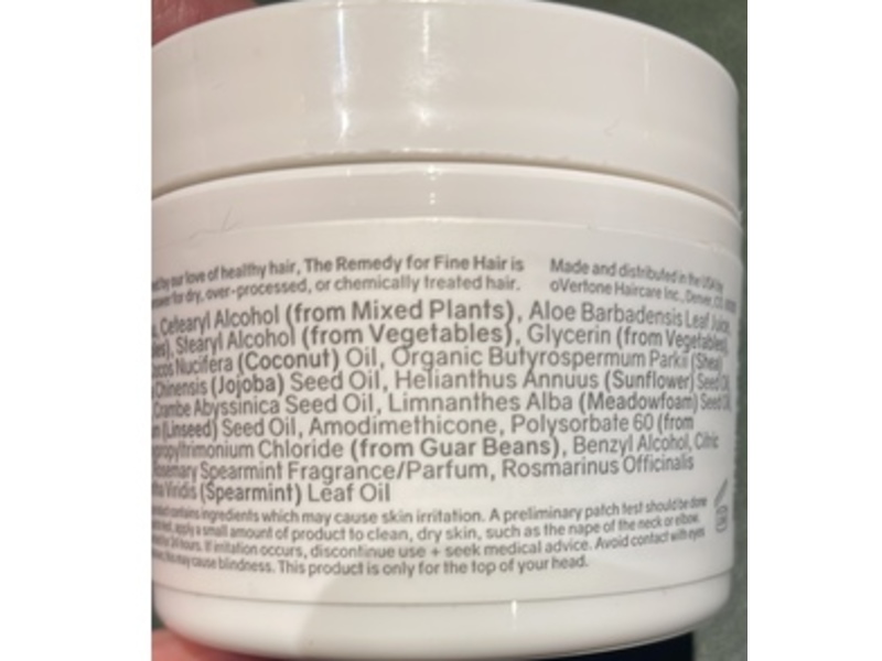 Overtone The Remedy For Fine Hair Colorless Hair Mask, 2 fl oz/60 mL