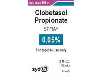 Clobetasol Propionate Spray 0.05%, 2 fl oz/59 mL, Zydus (Rx) - Image 2