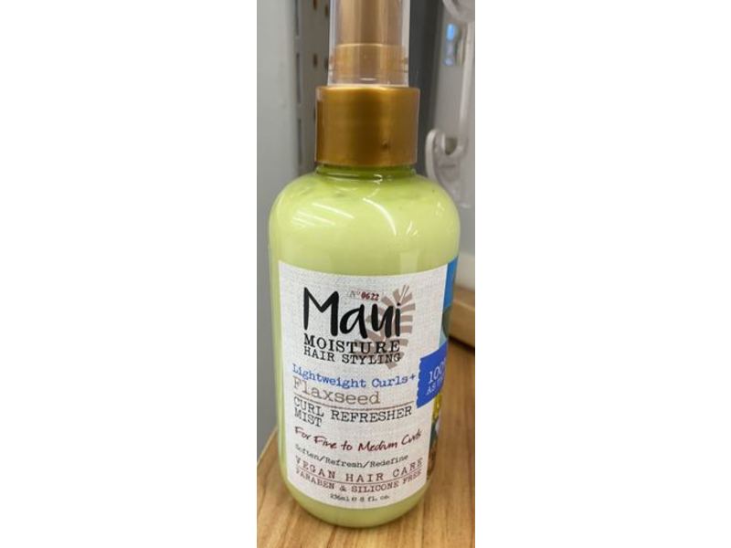 Maui Moisture Curl Refresher Mist, Lightweight Curls + Flaxseed, Fine To Medium Curls, 8 fl oz/236 mL