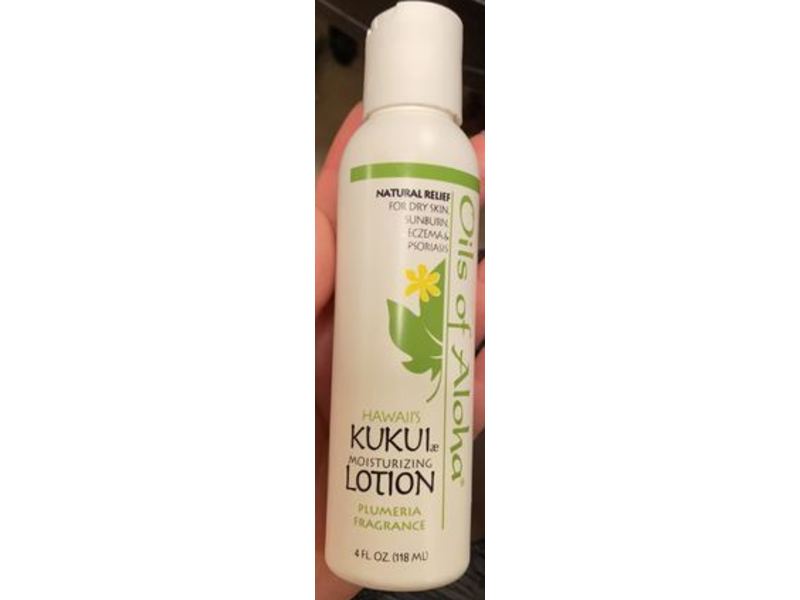 Oils Of Aloha Kukui Moisturizing Lotion, Plumeria Fragrance, 4 fl oz/118 mL