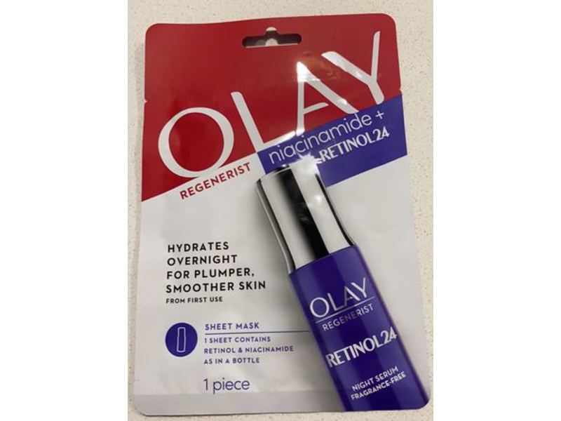 Olay Regenerist Niacinamide + Retinol24 Sheet Mask, 1 Count