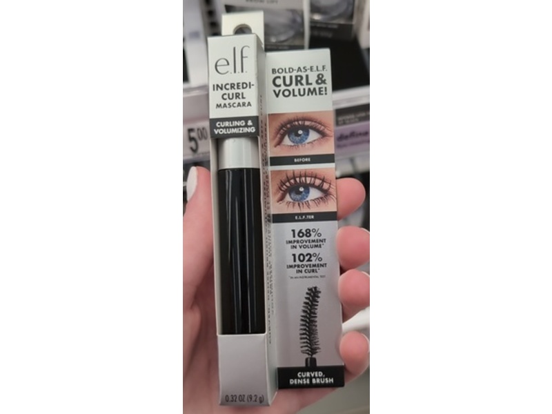 e.l.f Cosmetics Incredi-Curl Mascara, Pitch Black, 0.32 oz/9.2 g