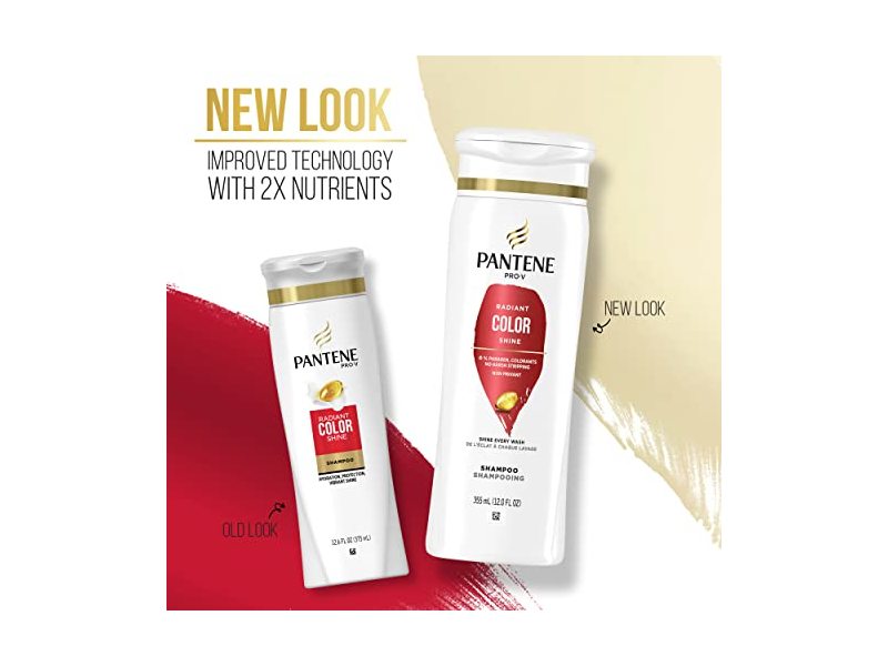 Pantene Shampoo, Radiant Color Shine, 12 fl oz/355 mL