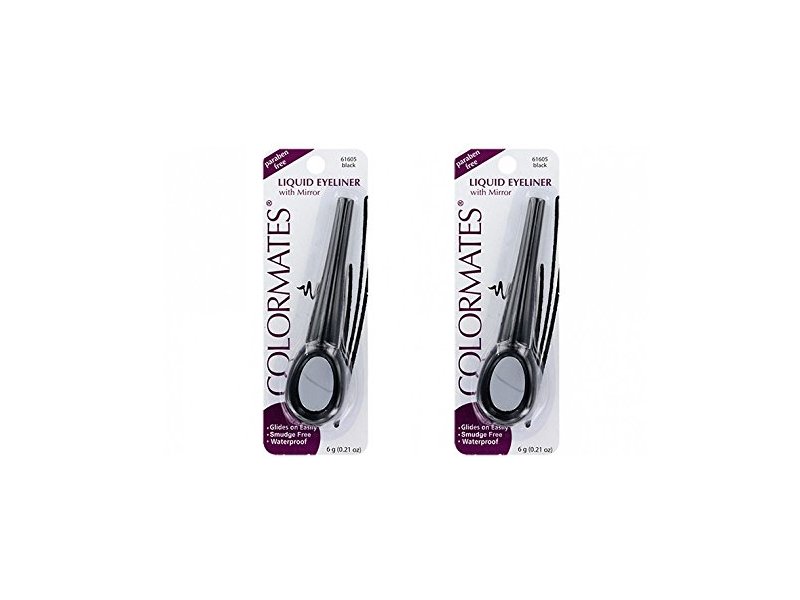 Colormates Liquid Eyeliner, 61605 Black, 6 g/0.21 oz, Pack Of 2